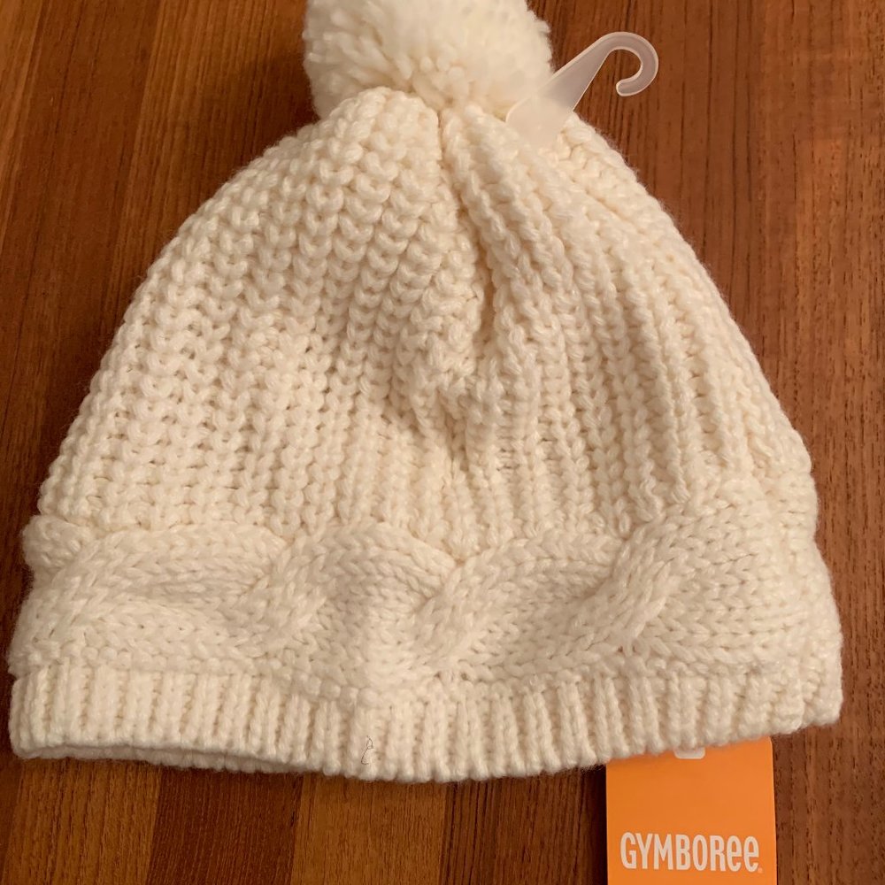 Gymboree Girl's Winter Knit Hat with Pompom Size M